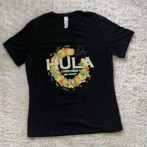 Black Hula Graphic T-Shirt